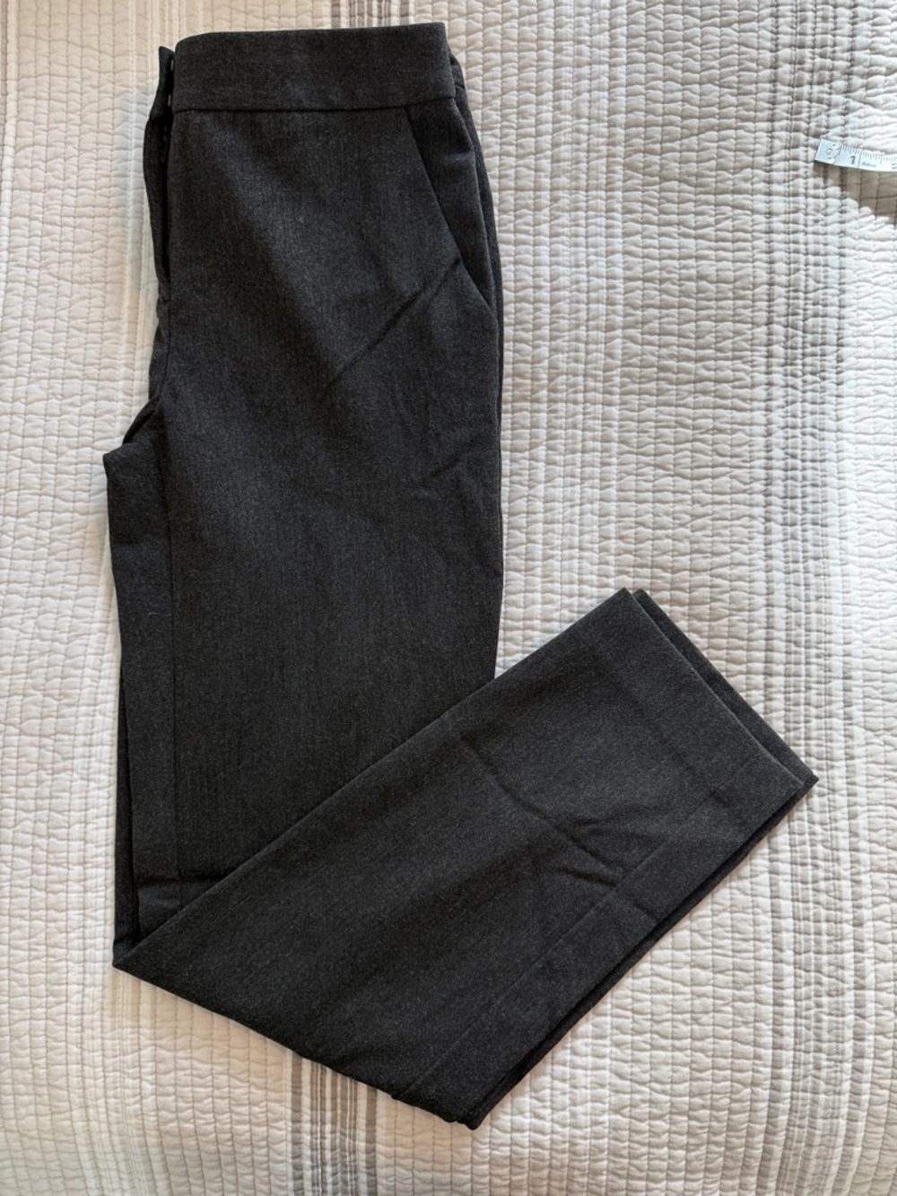 Express Women's Straight Leg Dress Pants in Charcoal Gray